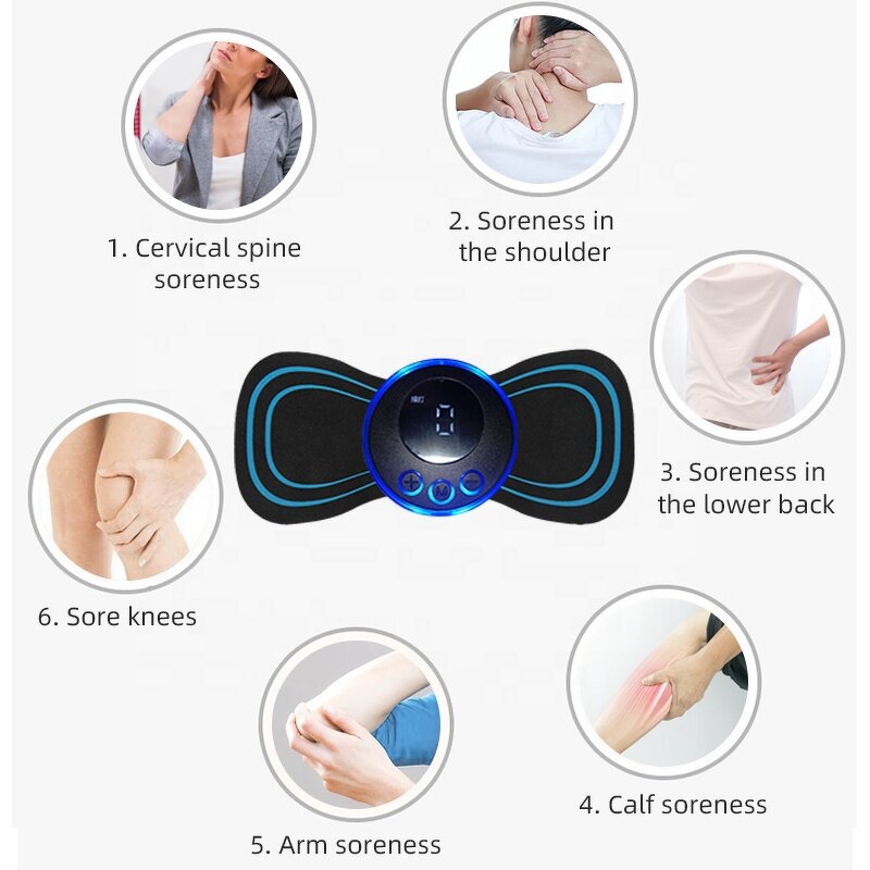 Smart Neck Massager - EMS Pad Electric Foot Massage Stimulator Tool