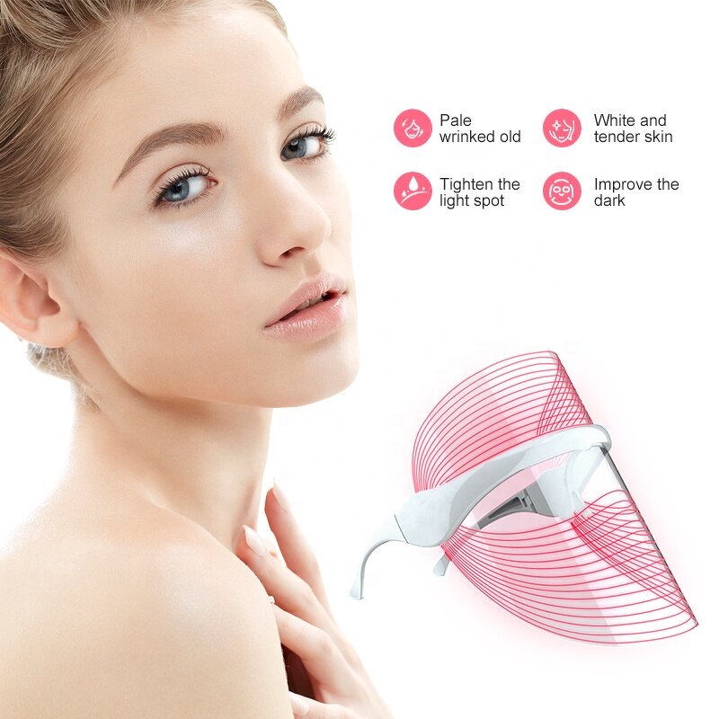 LED Phototherapy Mask - 3 Colors in 1 PDT Light Up Facial Therapy Tool
