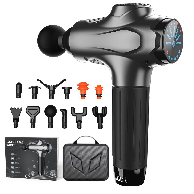 Massage Gun - 2022 Hot Handheld Deep Tissue Heat Vibrator LCD Tool