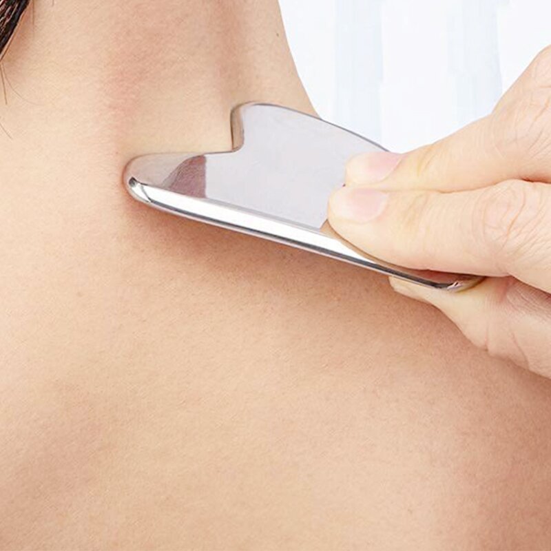 Metal Gua Sha Board - Face Neck Skin Lifting Health Massage Tool