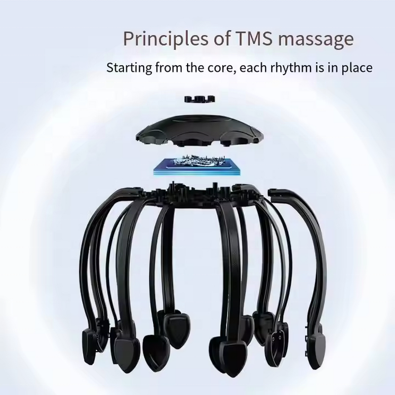 Silicone Scalp Massager - Octopus 360 Degree Rechargeable Vibrating Tool