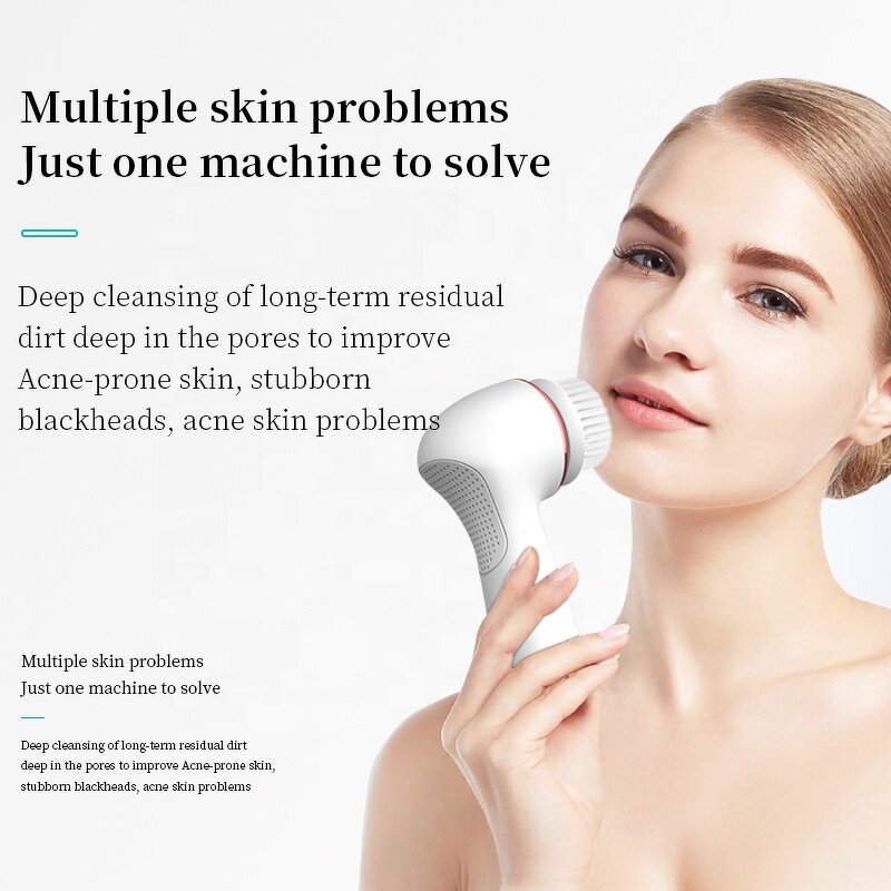 Silicone Face Brush - Vibrating Pore Clean Deep Facial Cleansing Tool