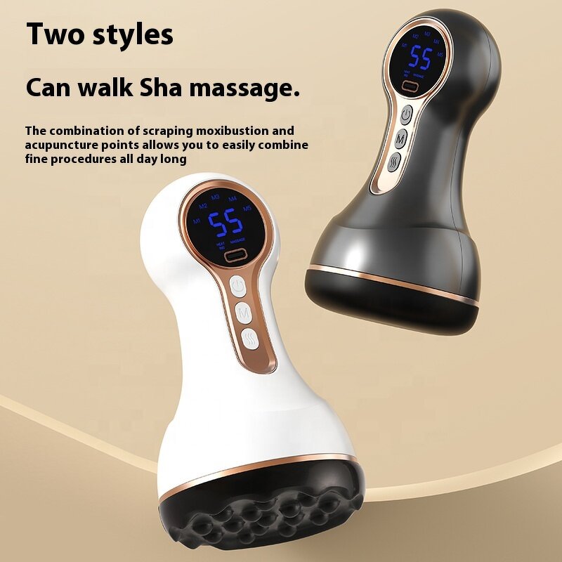 Bian Stone Gua Sha Tool - Smart Electric 5 Speed Heat Therapy Massage