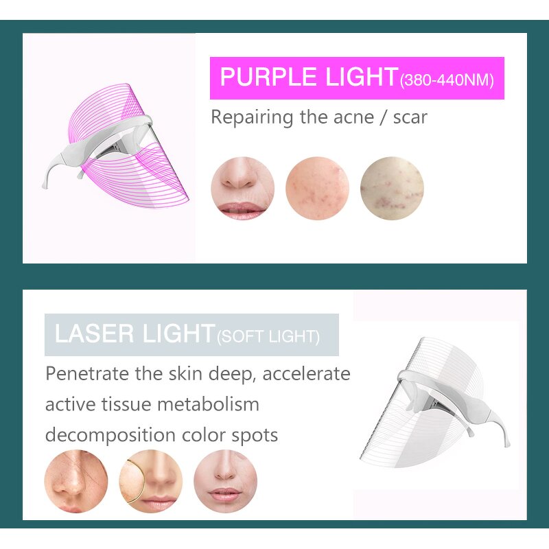 Wireless LED Face Mask - Wholesale Korea Colorful Light Therapy Tool