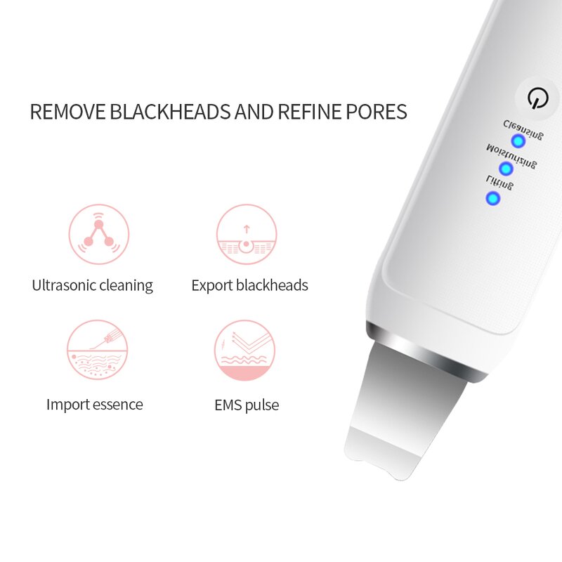 Ultrasonic Skin Scrubber - Facial Dead Peeling Blackhead Pore Cleaner Tool