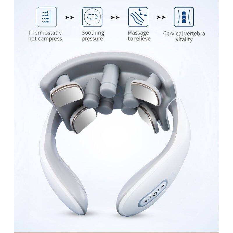 Neck Shoulder Massager - 15 Levels Low Frequency Pulse Heating EMS Tool