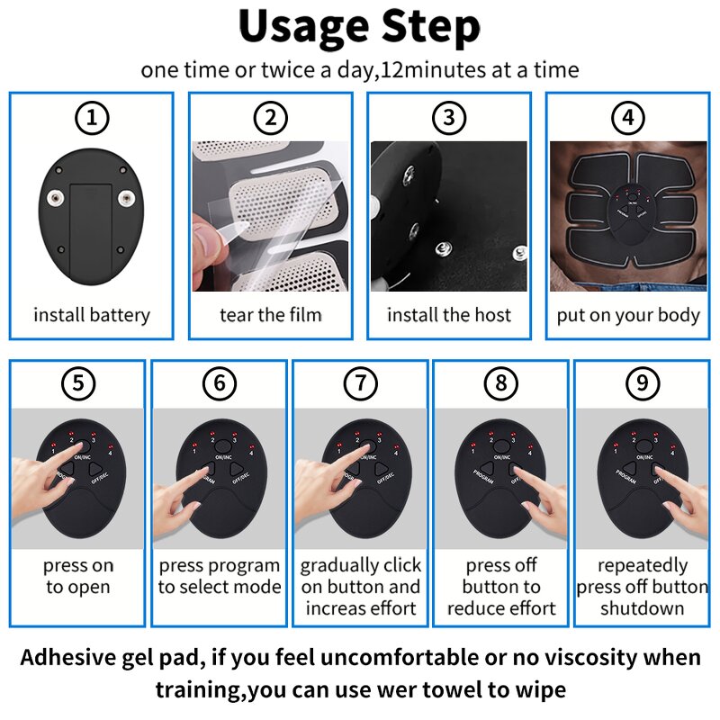 Muscle Stimulator - Electric Abs Hips Arms Abdominal Training Tool