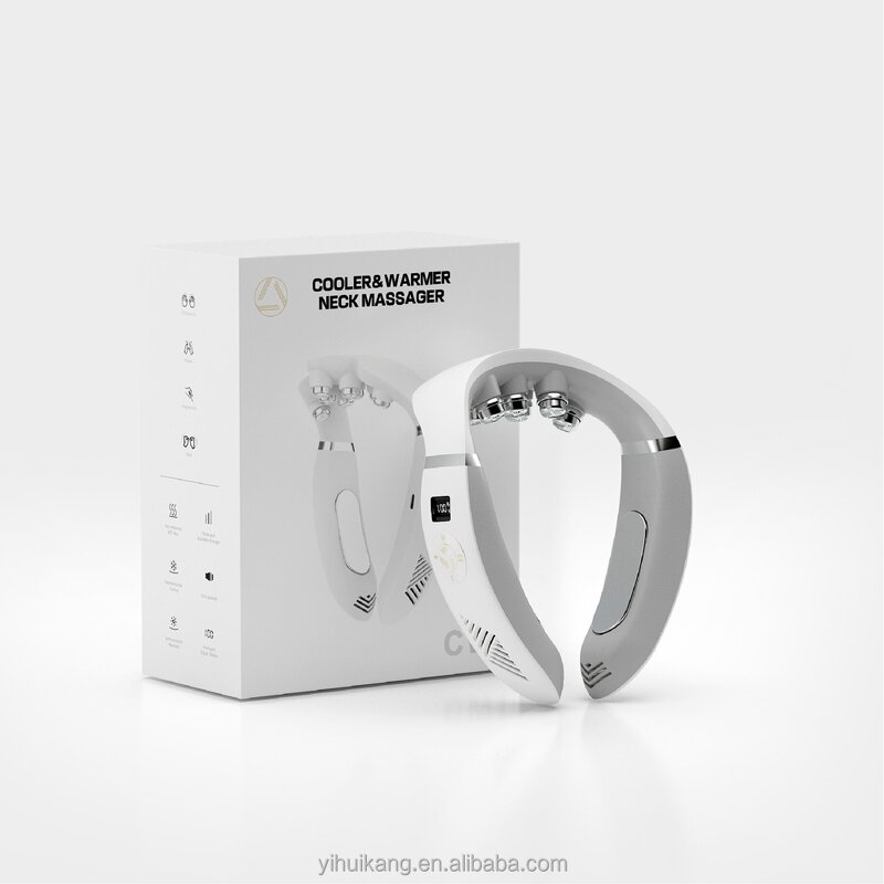 Wireless Neck Massager - Smart TENS Pulse Heat Cervical Vertebra Relax Tool