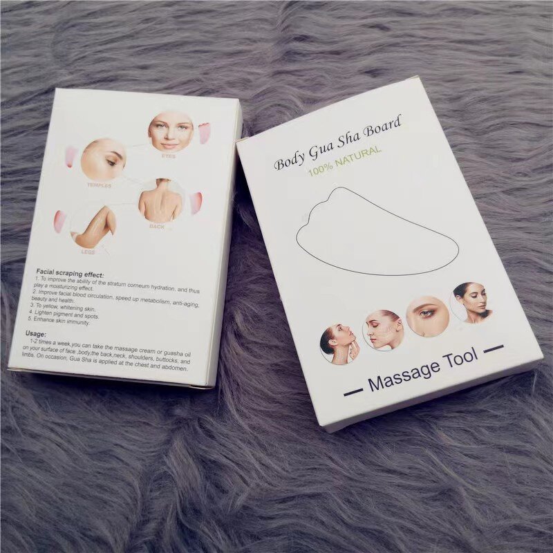 Jade Gua Sha Board - Rose Stone Face Lift Sliming Beauty Eye Neck Tool