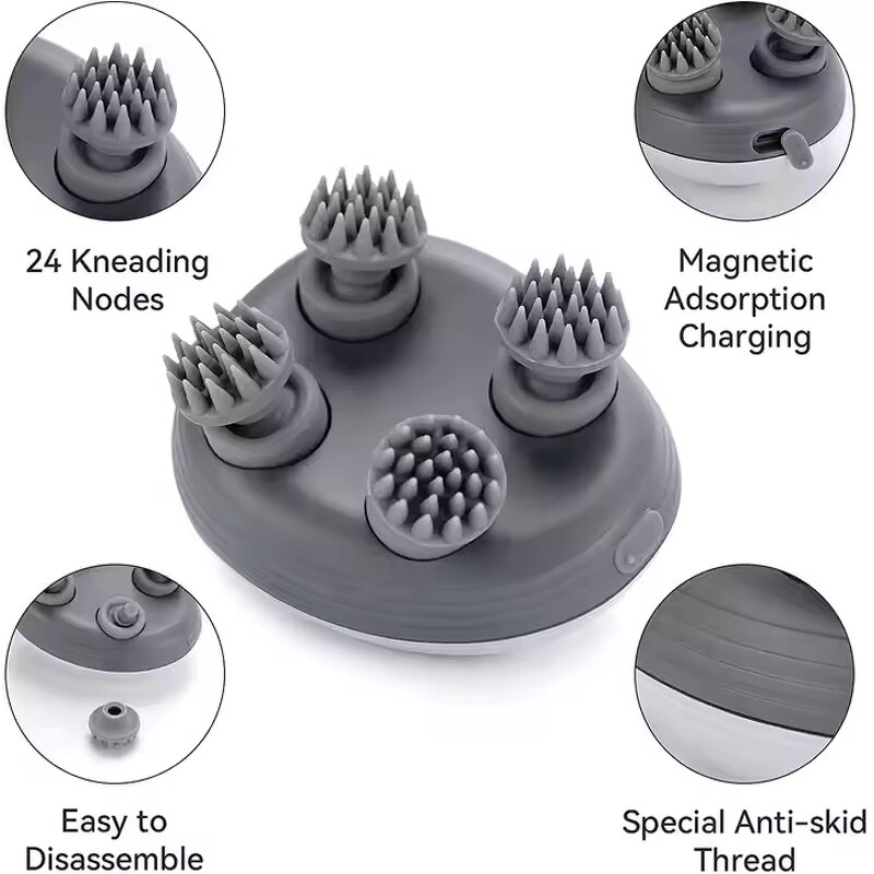 Electric Head Massager - Waterproof Pet Scalp Charging Masajeador De Cabeza