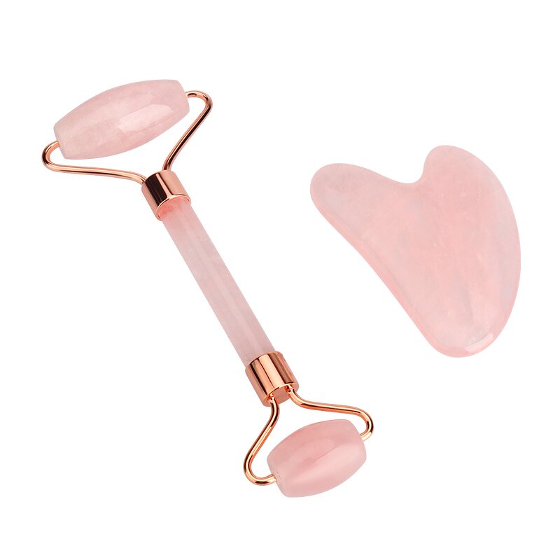 Jade Gua Sha Board - Rose Stone Face Lift Sliming Beauty Eye Neck Tool