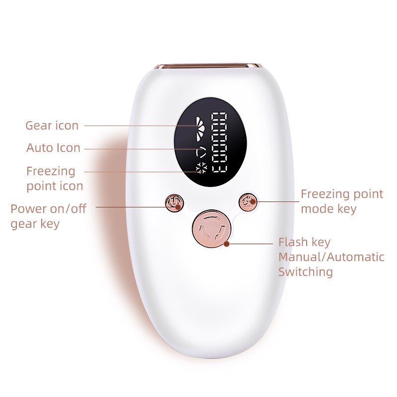 IPL Hair Removal Device - Ice Cool 999999 Flashes Permanent Laser Tool