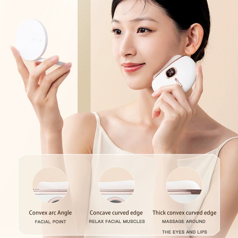 Jade Gua Sha Massager - Electric Heating Lifting Face Massage Tool