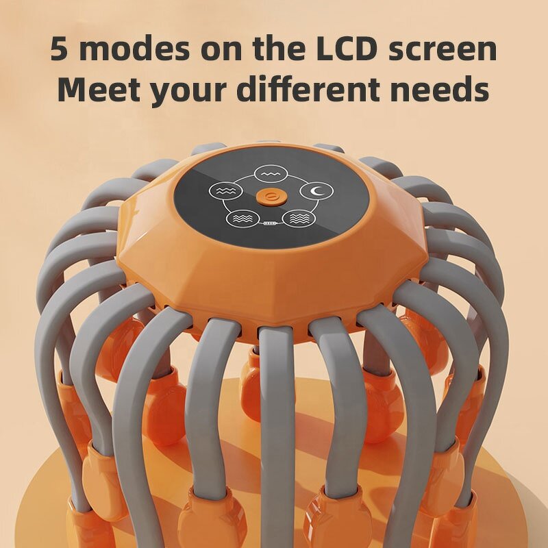 Octopus Scalp Massager - 20 Tentacle 360 Rotation Heating Stress Relief