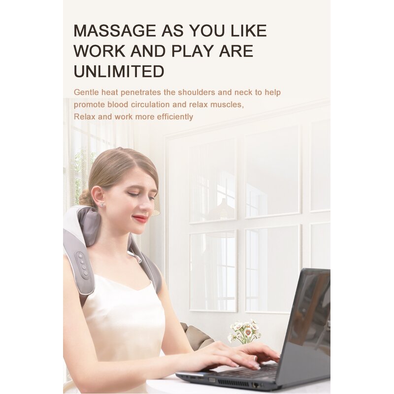 Neck Shoulder Massager - Factory Wholesale Portable Mini Heating Pillow