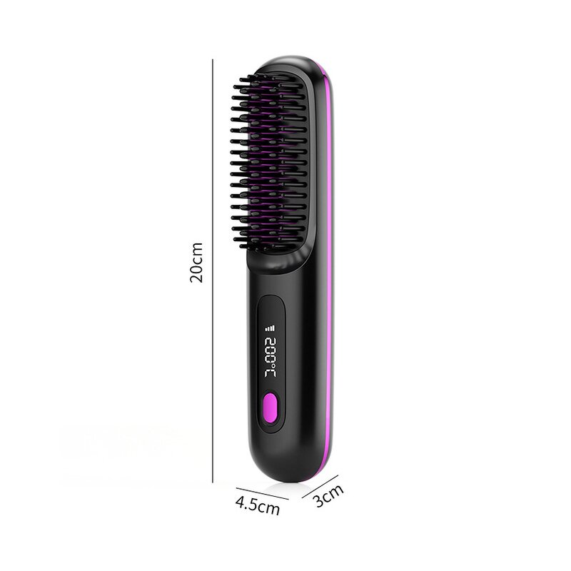 Electric Hair Straightener - Mini Comb with Scalp Massage Feature