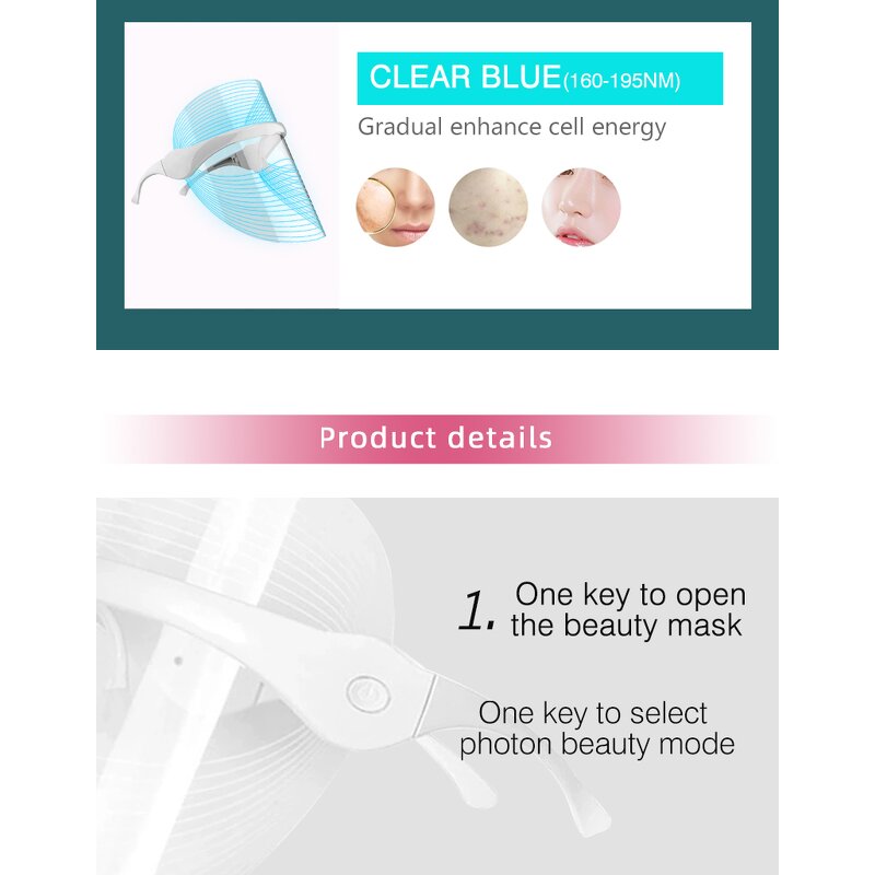 LED Light Therapy Mask - Hot Sell Red Blue Green Wrinkle Rejuvenation Tool