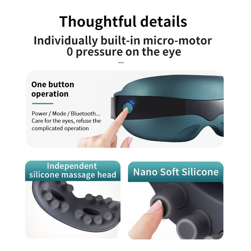 Eye Massager - Electric Heat Compression High Frequency Vibration Tool