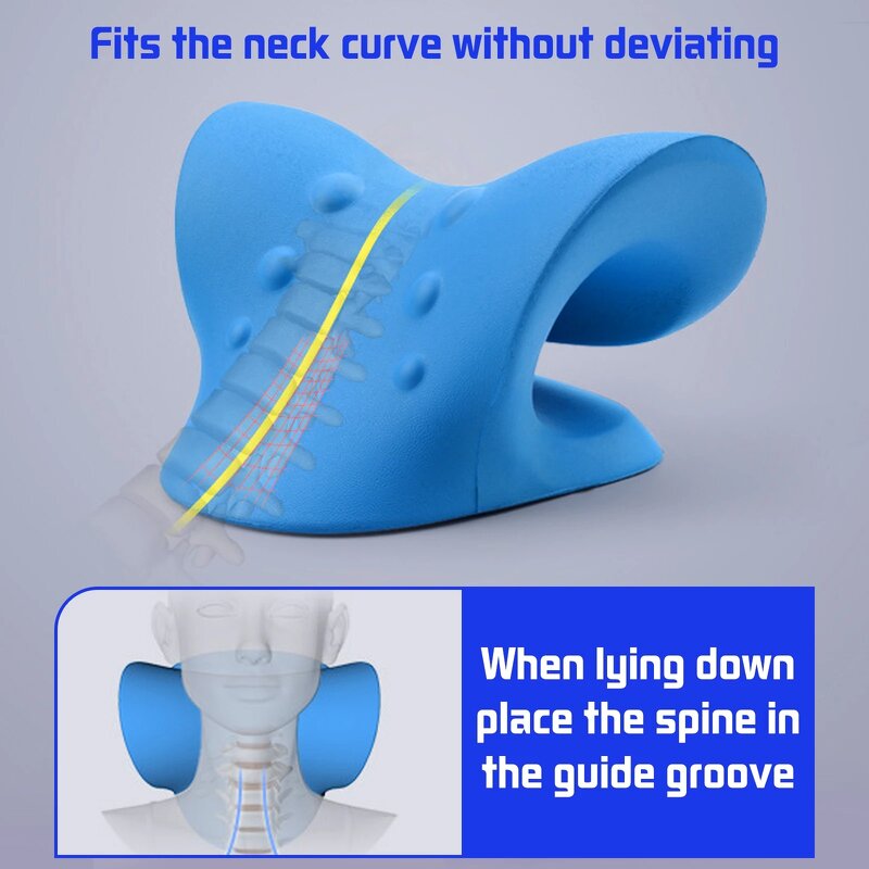 Cervical Traction Pillow - Neck Shoulder Stretcher Spine Alignment Tool