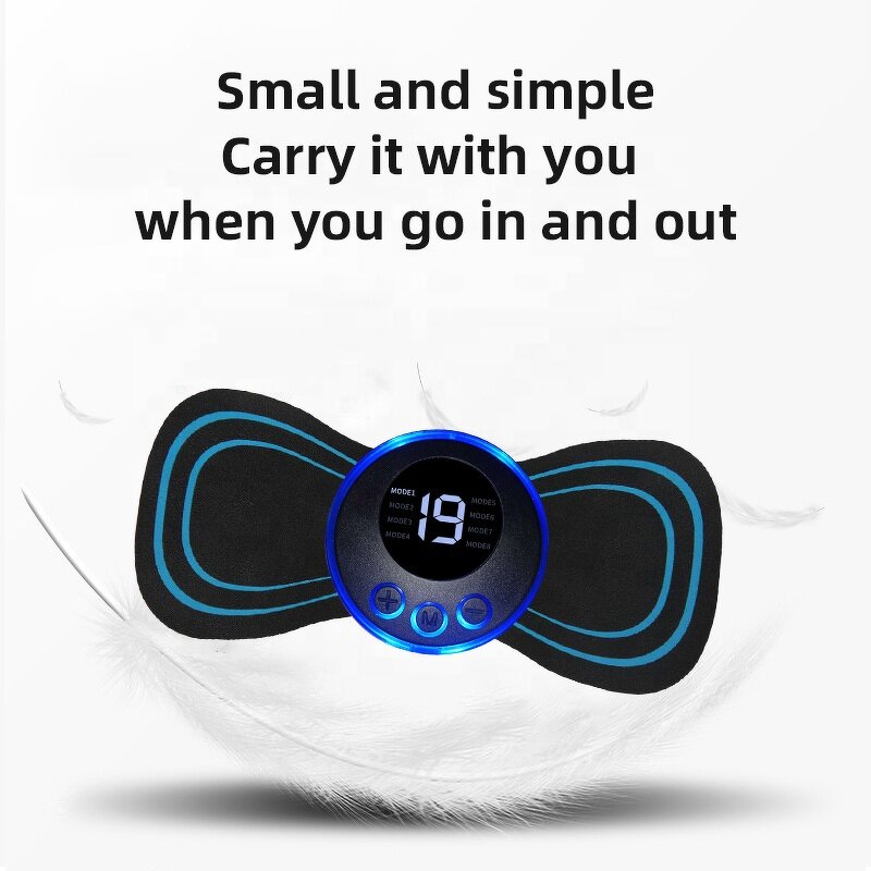 Mini Neck Massager - EMS Portable Electric Pulse Back Shoulder Pain Relief