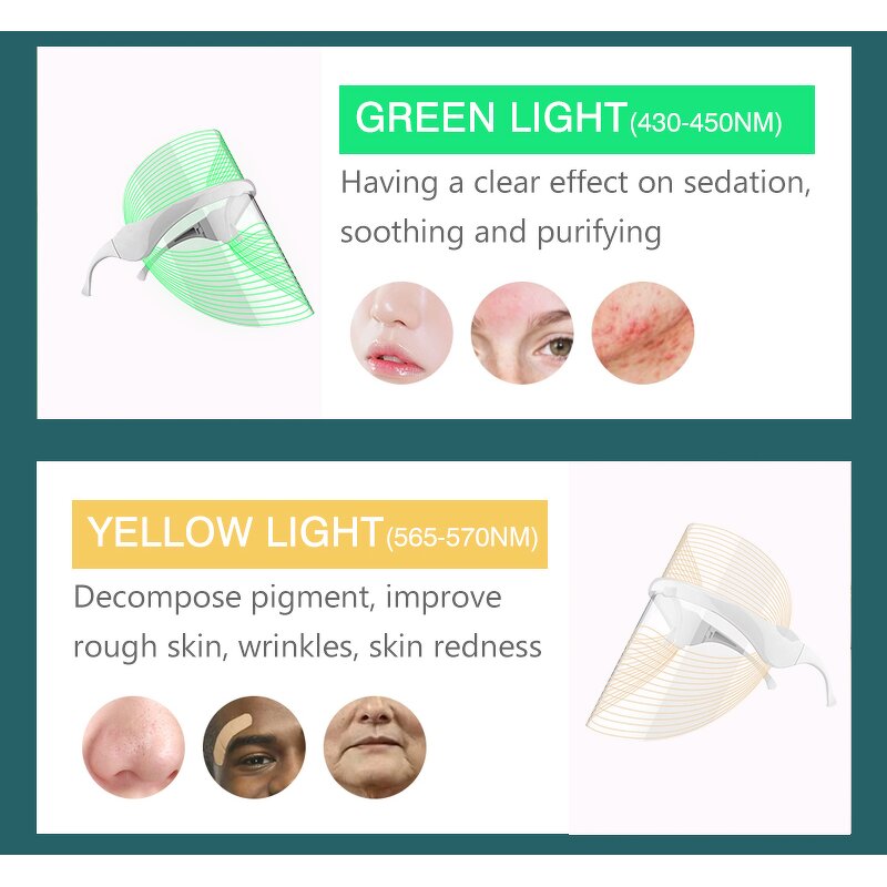 LED Light Therapy Mask - Hot Sell Red Blue Green Wrinkle Rejuvenation Tool