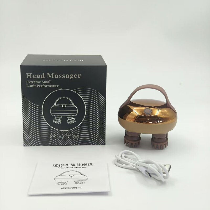 Electric Scalp Massager - 8 Silicone Claws Red Light Waterproof Rotation