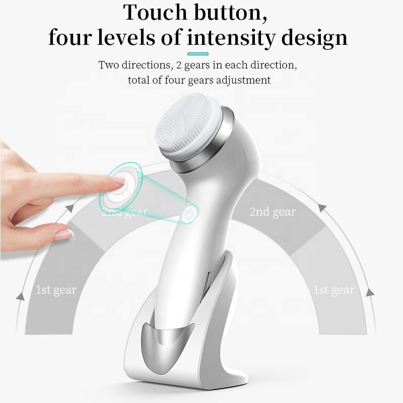 Facial Cleansing Brush - 3 in 1 Sonic Wireless Silicone Face Cleaner Tool