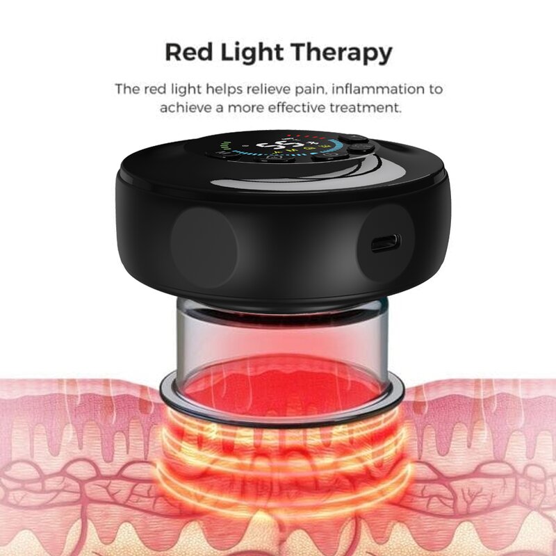 Electric Cupping Therapy - 12 Gear Body Guasha Massage Cups Tool