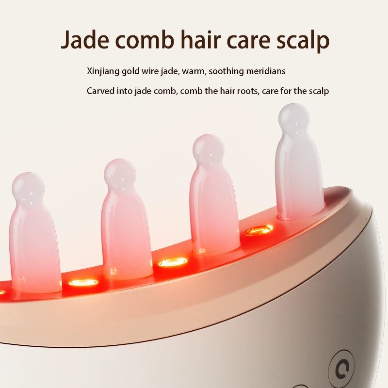 Jade Hair Comb - Electric Heating Scalp Massage Hot Comb Tool