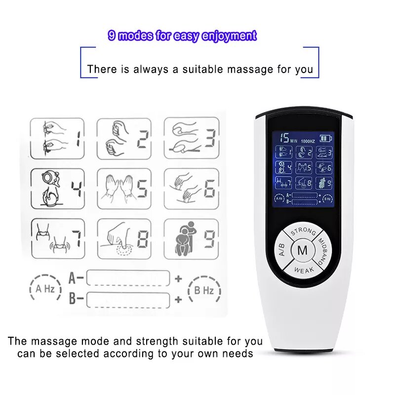 TENS Massage Device - YHK Dual Output 8 Mode Electro Therapy Massager