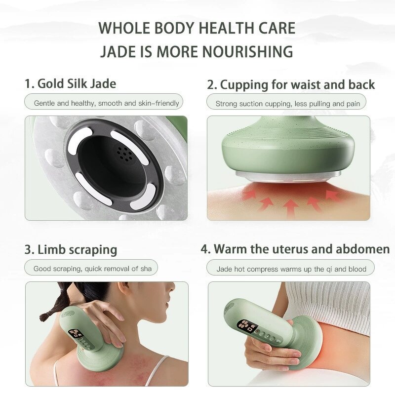 Jade Cupping Therapy - Multifunctional Electric Heating Cupping Cups