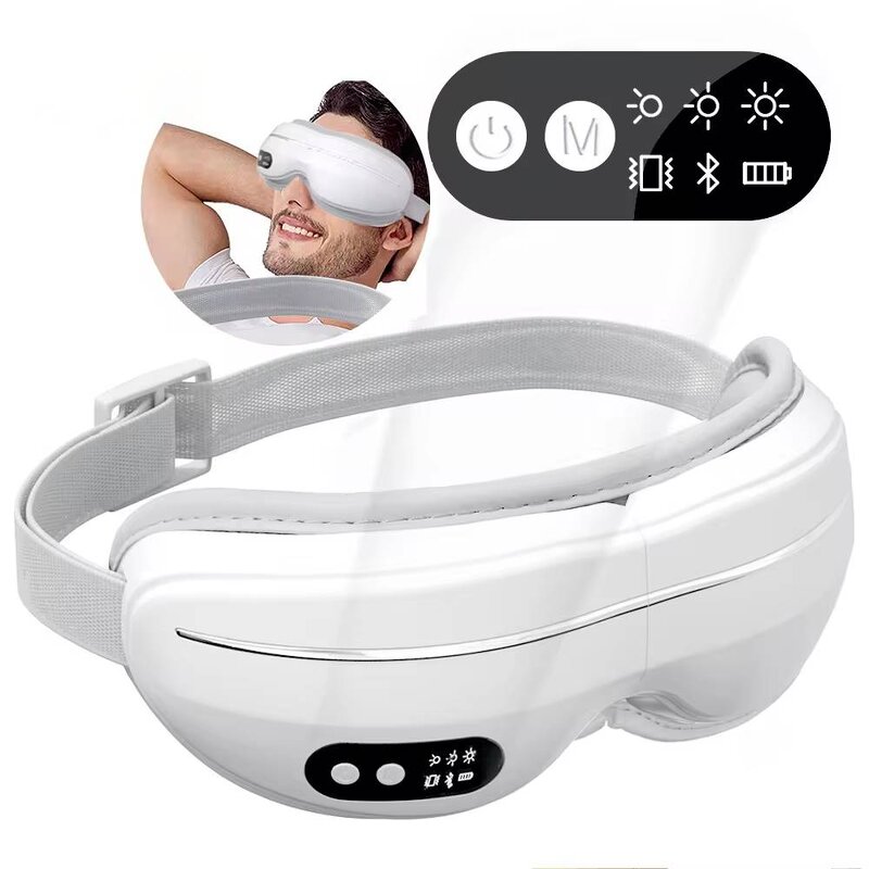 Eye Massager - Foldable Vibration Bluetooth Heat Compress Wireless Tool