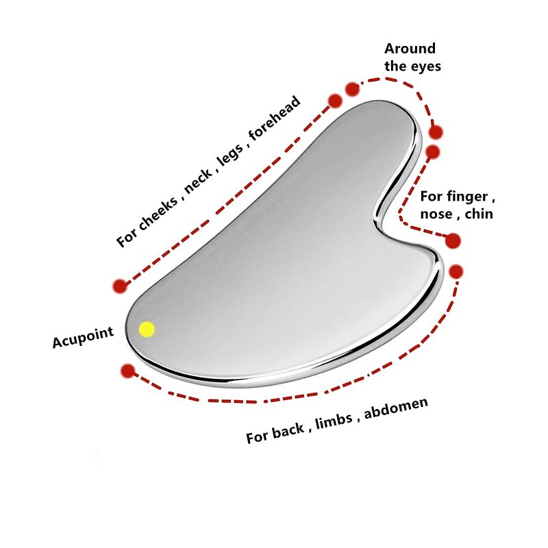 Stainless Steel Gua Sha - High Quality Facial Massage Scraping Tool