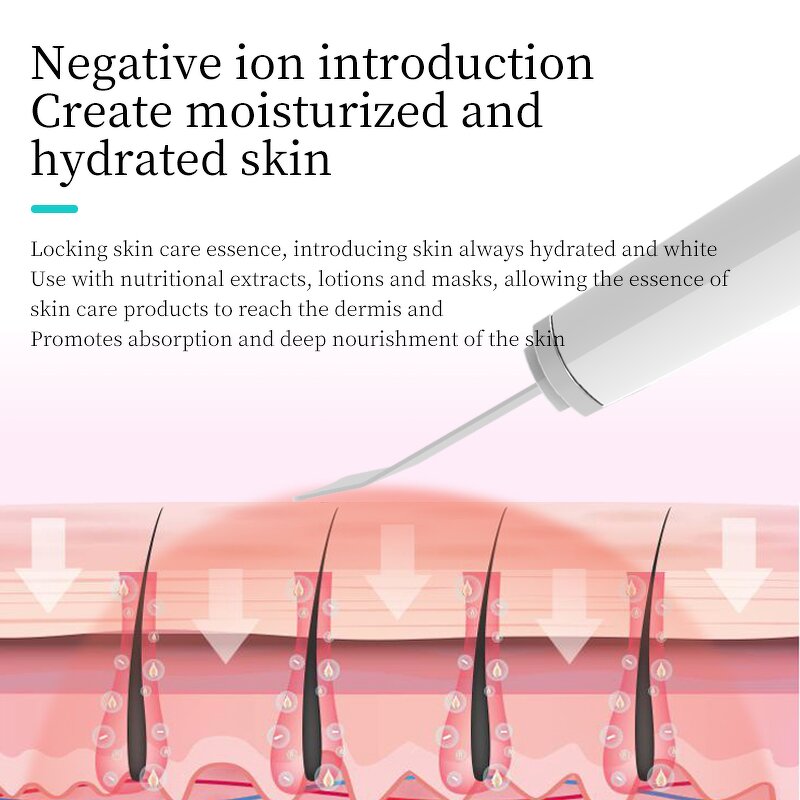 EMS Facial Instrument - Professional Sonophoresis Ultrasonic Ion Scrubber