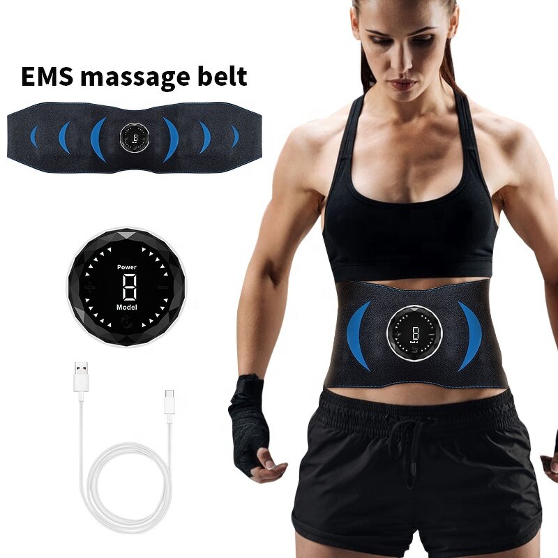 EMS Fitness Belt - Muscle Stimulation Abdominal Massage Waist Tool