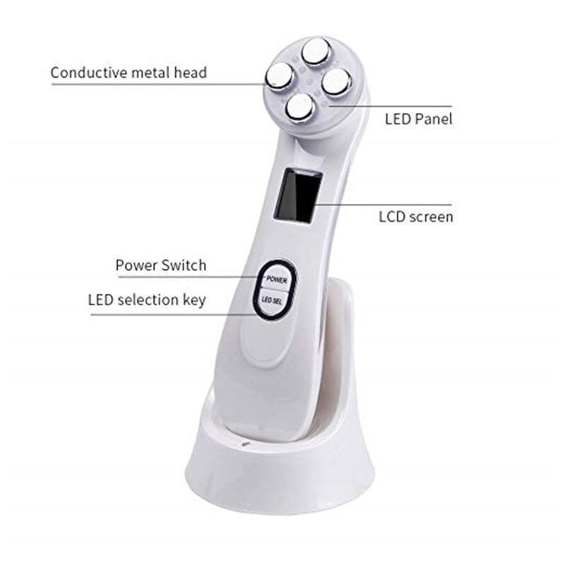 EMS RF Face Massager - Skin Rejuvenation Light Therapy Anti Aging Tool