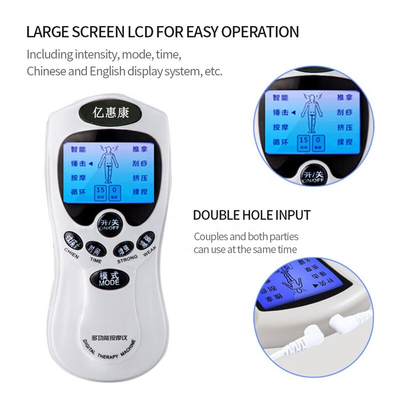TENS Unit Massager - Dual Channel Pulse Meridian Slimming Muscle Tool
