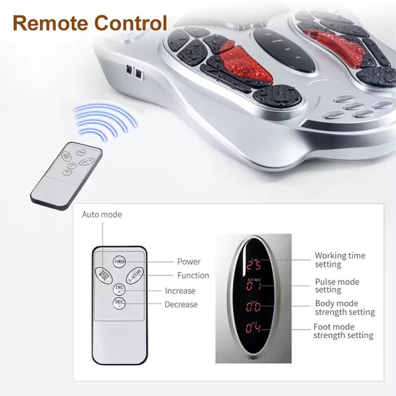 EMS Foot Massager - 2024 Chinese Vibration Machine Remote Control Tool