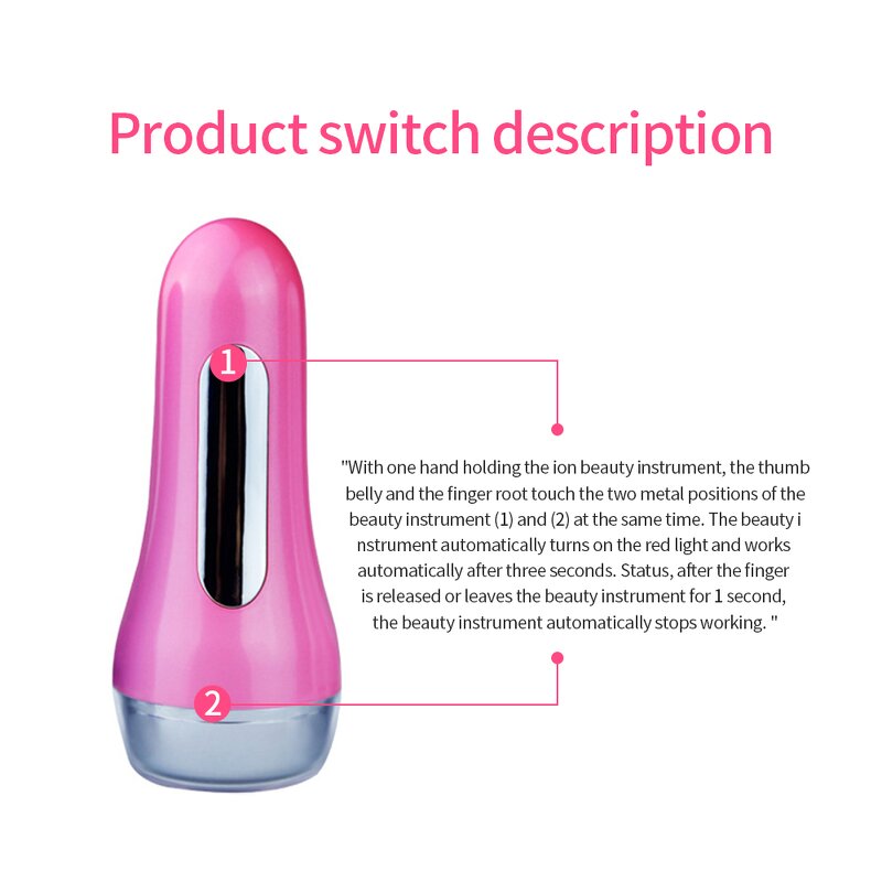 Ion Facial Instrument - Blackhead Cleansing Beauty Skin Cleaner Tool