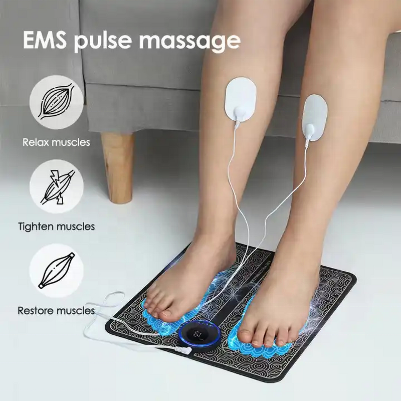 EMS Foot Massage Mat - Wireless Remote Control Muscle Stimulator Pad