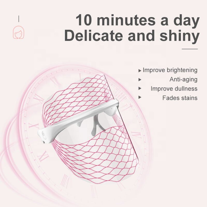 LED Face Mask - Home Use 7 Color Light Therapy Skin Rejuvenation Tool