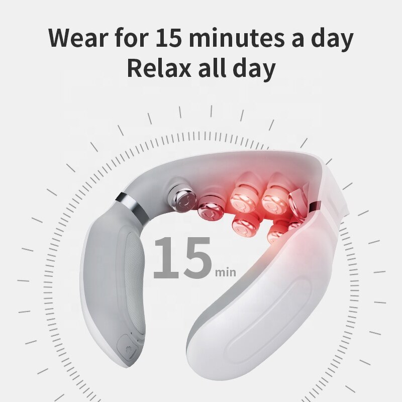 Wireless Neck Massager - Portable Heating Electric Pulse Intelligent Device
