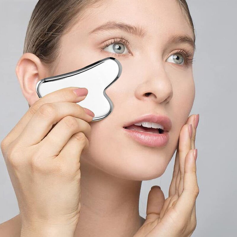 Metal Gua Sha Board - Face Neck Skin Lifting Health Massage Tool