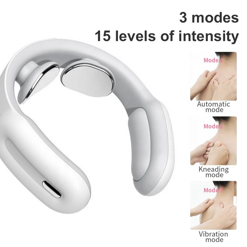EMS Neck Massager - Portable 3 Models Intelligent Heating Therapy Tool
