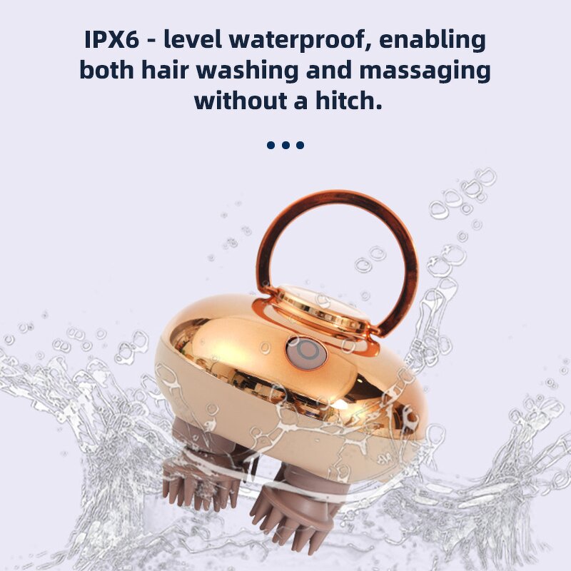 Electric Head Massager - Waterproof Red Light Pet Cat Scalp Massage Tool