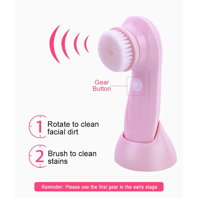 Facial Cleansing Brush - Hot Selling Waterproof 3 In1 Rechargeable Tool