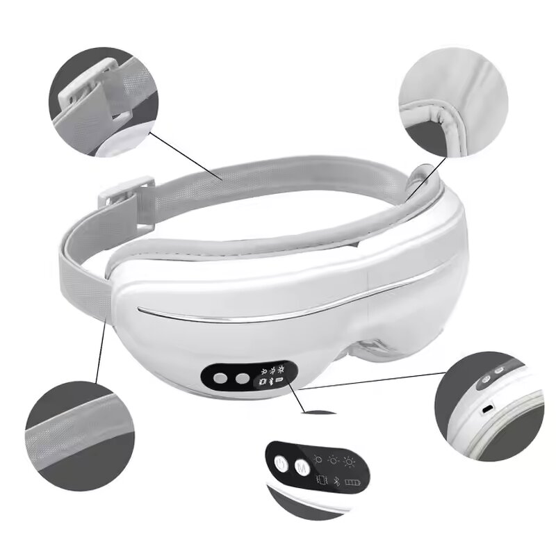 Eye Massager - Foldable Vibration Bluetooth Heat Compress Wireless Tool