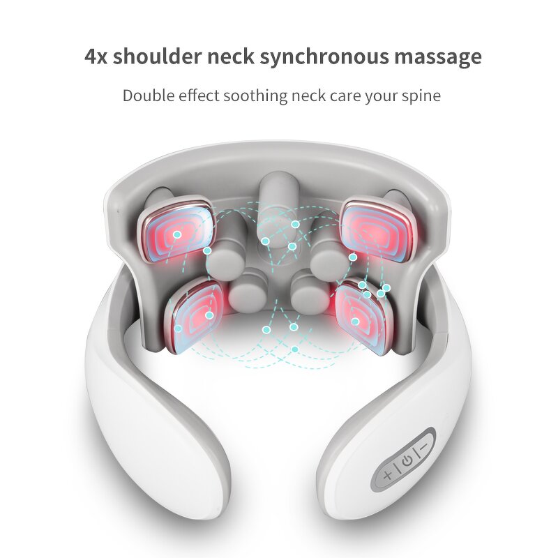Cervical Neck Massager - 9 Modes 15 Intensity Heating Pulse Pain Relief