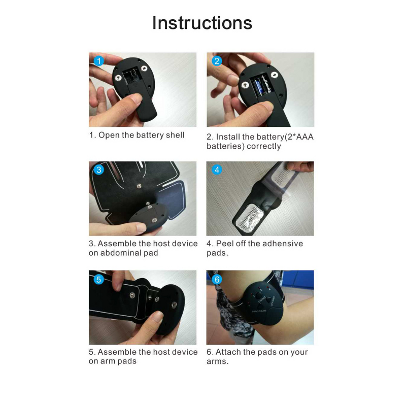 EMS Fitness Equipment - Gym Abdominal Hip Muscle Electro Stimulator Toner