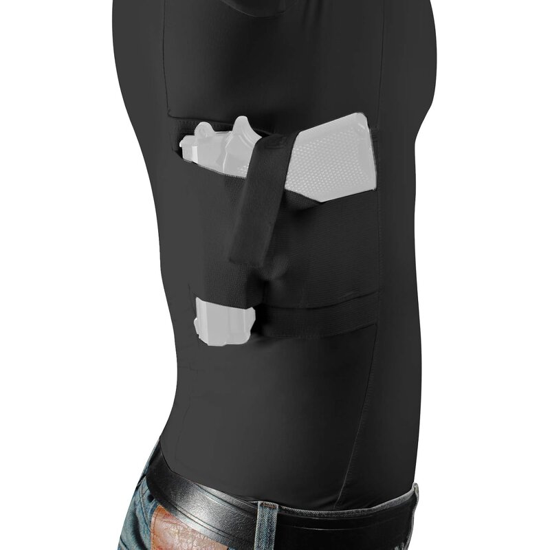 Tactical Gun Holster Shirt - Manufacturer Men Concealed Carry Breathable Black